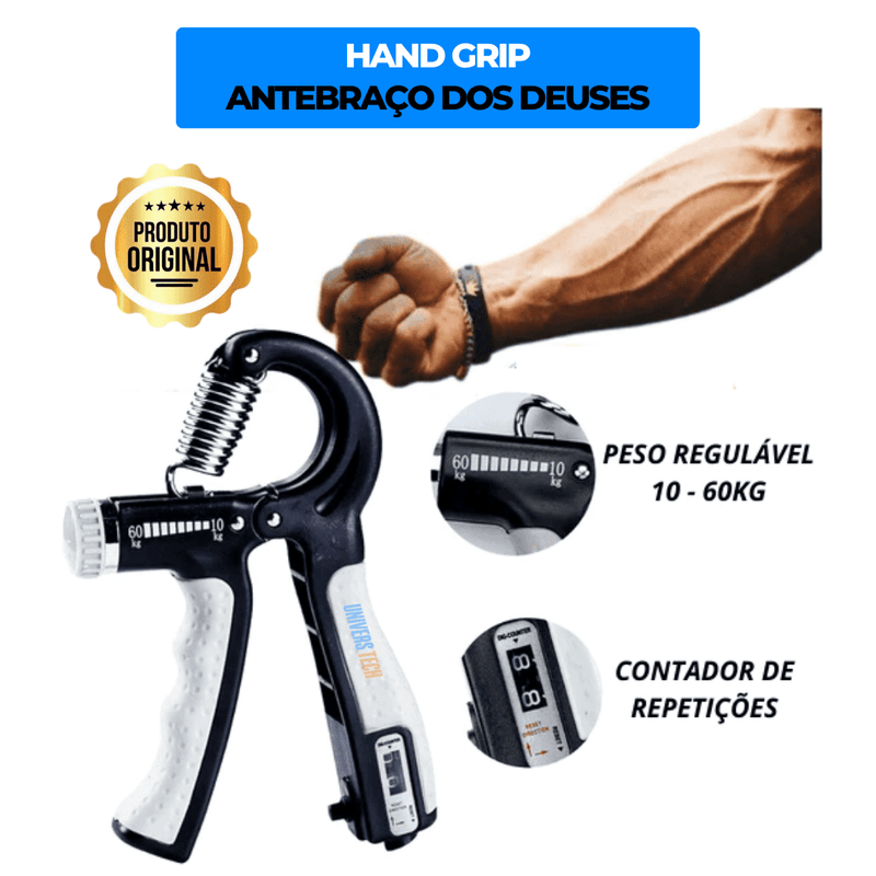 Hand Grip | Fortalecedor de Braços Resistente e Regulável 10 a 60kg