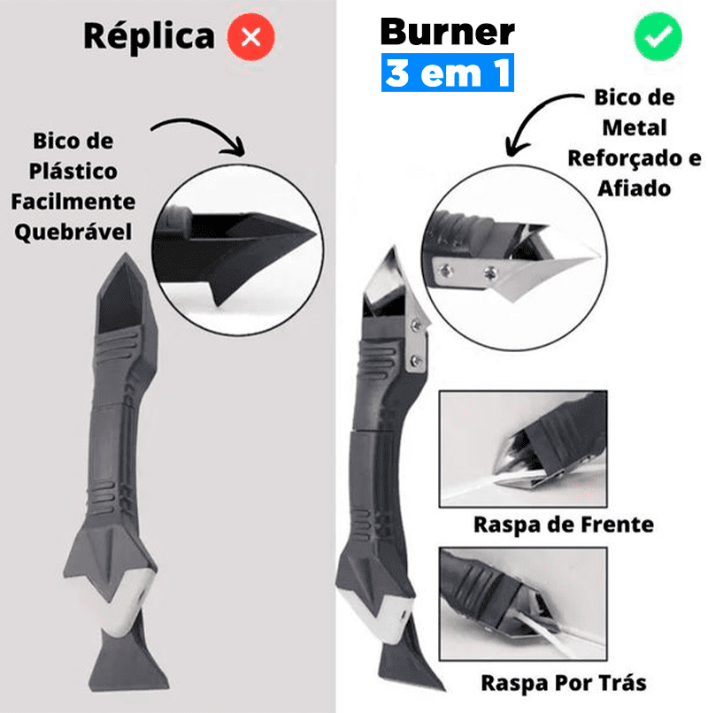 Removedor De Rejunte e Silicone | Burner 3 em 1