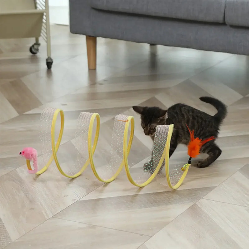 Brinquedo Túnel Interativo Flexível para Gato | FlexPet