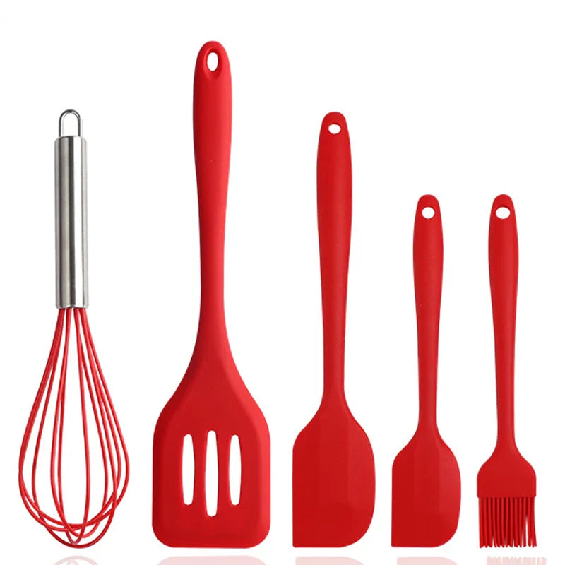 Conjunto de Utensílios para Cozinha Antiaderente de Silicone