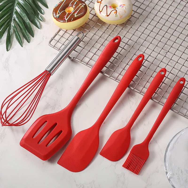 Conjunto de Utensílios para Cozinha Antiaderente de Silicone