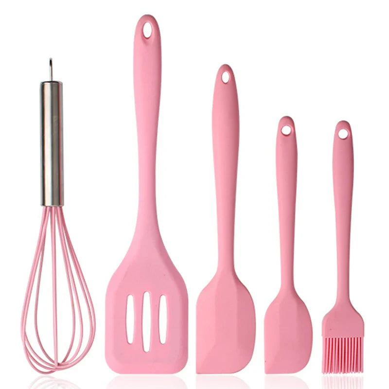 Conjunto de Utensílios para Cozinha Antiaderente de Silicone