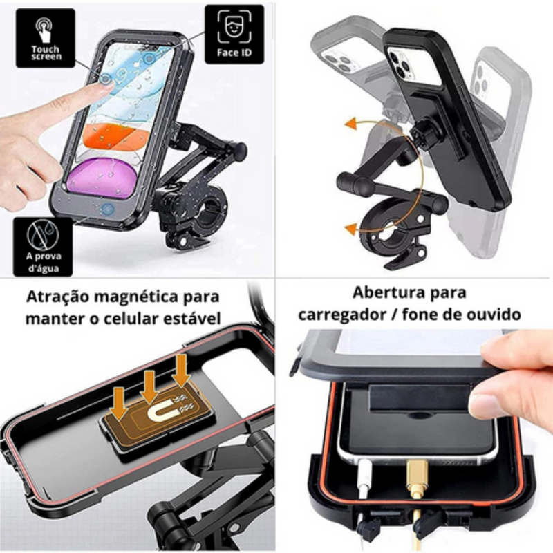 Suporte De Celular Para Moto e Bicicleta 360° Graus