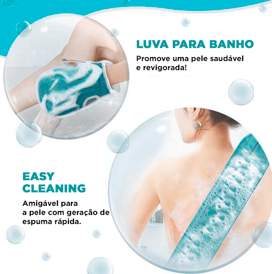 Kit Escova Para As Costas |  Easy Cleaning  3 Em 1