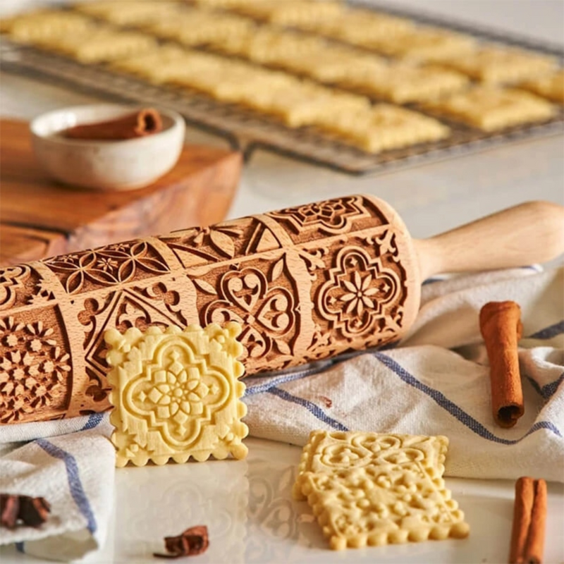 Rolo Modelador Decorativo Para Receitas De Natal