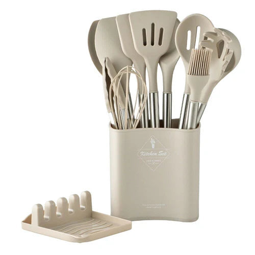 Kit Completo de Utensílios de Cozinha em Silicone