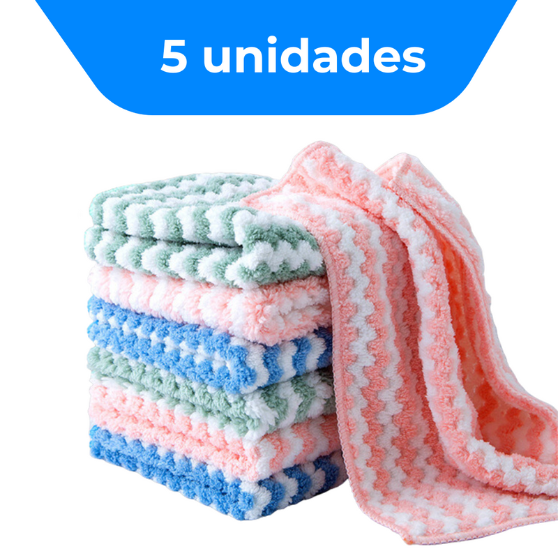 Kit de Panos Mágicos de Microfibra Reutilizável  MaxClean