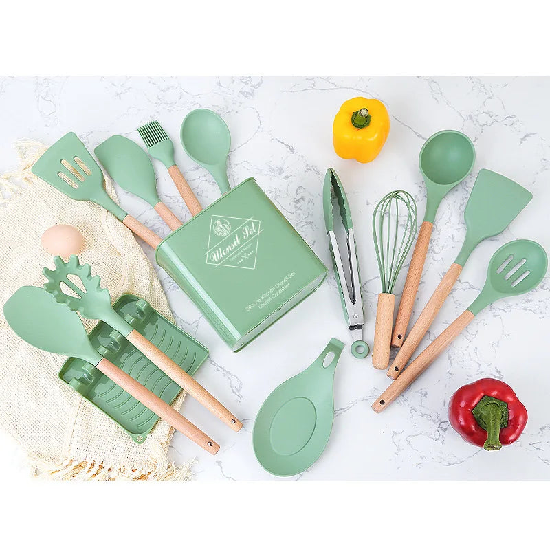 Utensílios de Cozinha em Silicone Minimalista