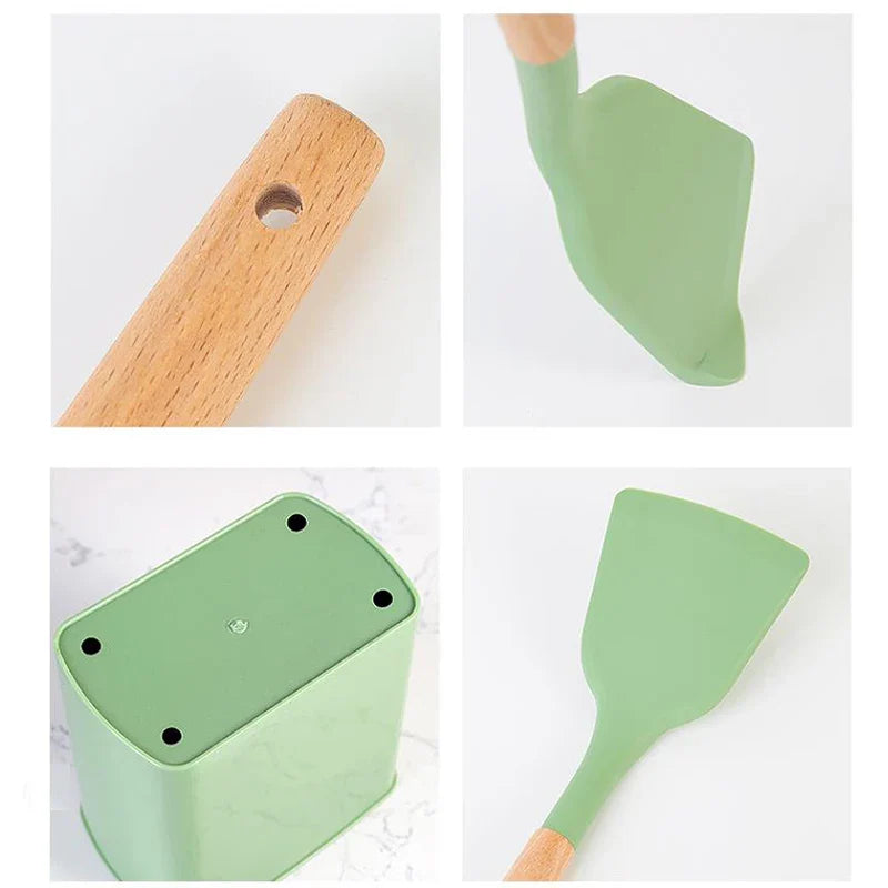 Utensílios de Cozinha em Silicone Minimalista