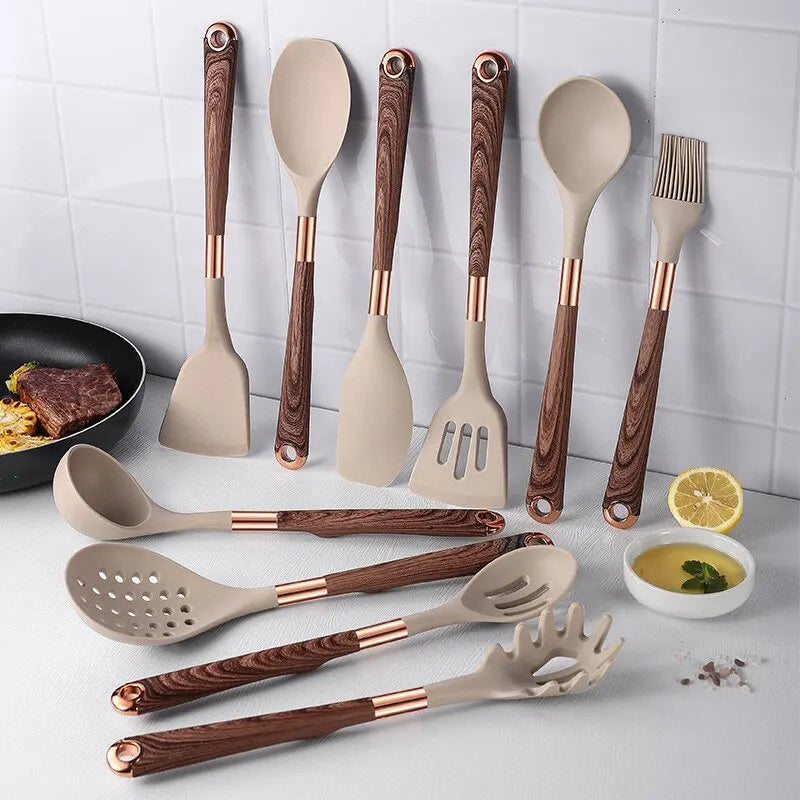 Kit de Utensílios de Cozinha em Silicone