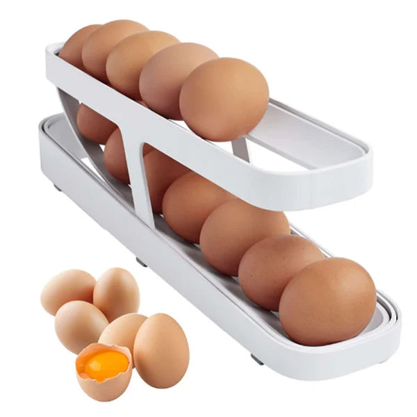 Organizador de Ovos com Rolagem Automática | EggMaster  + Brindes Exclusivos 🎁