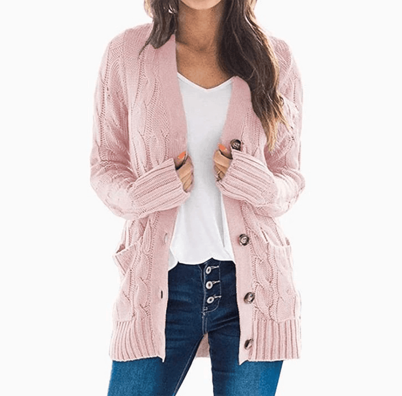 Suéter Cardigan Feminino De Tricô | Cozy Chic