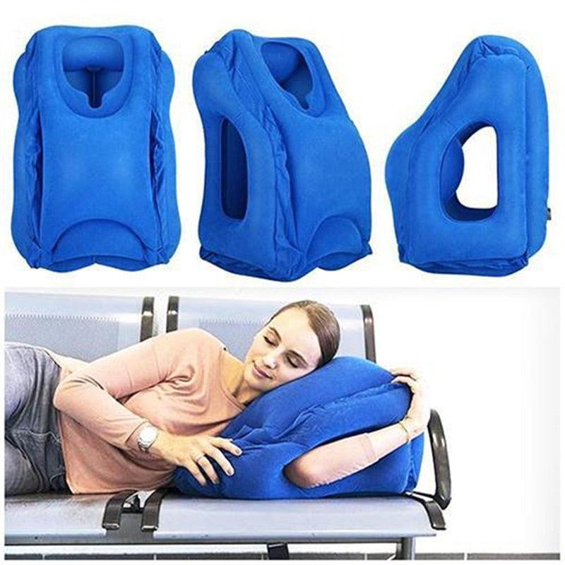 Travesseiro Ergonômico Inflável para Viagens