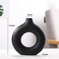 Vaso Circular Nórdico de Cerâmica para Decoração