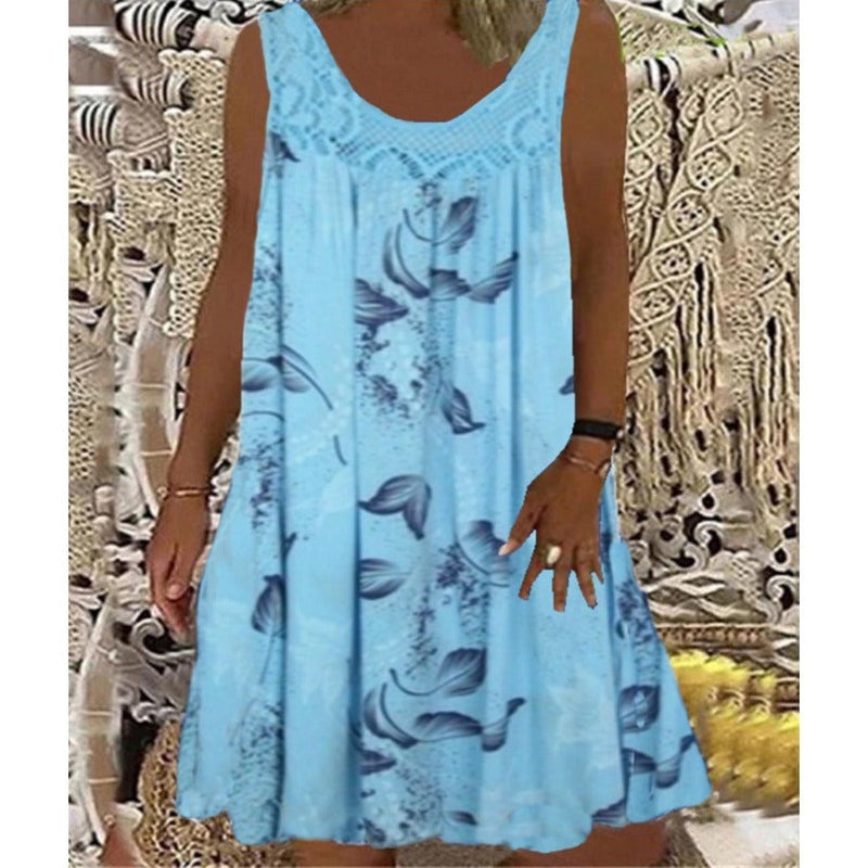 Vestido Feminino de Verão Floral Solto