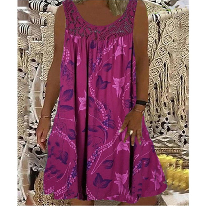 Vestido Feminino de Verão Floral Solto